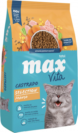 Catarata Patatas Que pasa Total Max Vita Gato Castrado Selection Frango 20 Kg - Comida Gatos