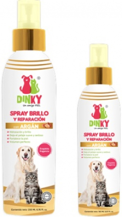 Spray Brillo y Reparación con Argán Dinky Para perro