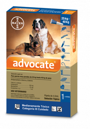 Antipulgas Advocate para Perros 1 pipeta x 4,0 ml  25 - 40kg Antipulgas Advocate para Perros 1 pipeta x 4,0 ml 25 - 40kg