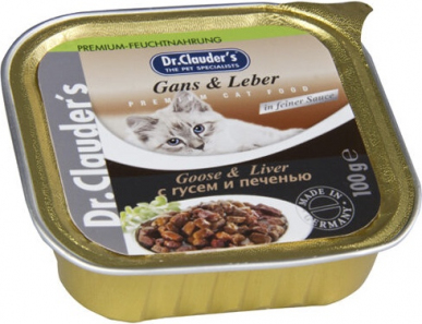 Alimento Húmedo para Gatos Dr. Clauder's Paté hígado y ganso - 100g Para Gato