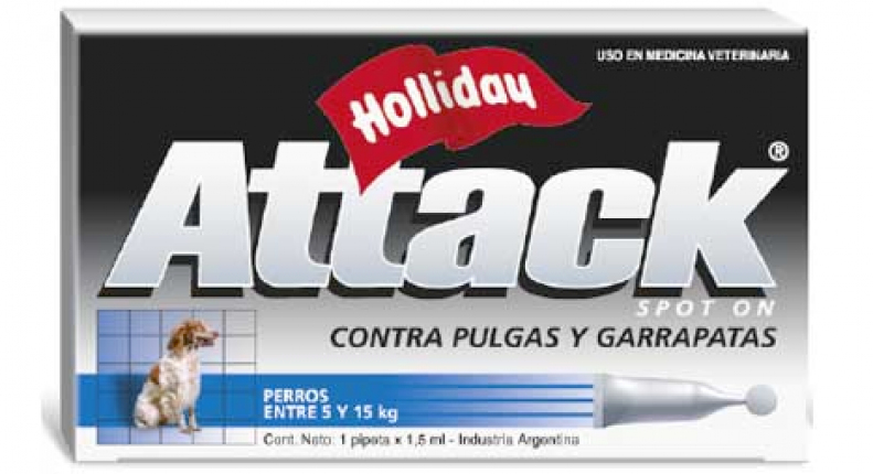 Antipulgas Attack para perros 1.5ml - Perros de 5kg a 15kg Antipulgas Attack para perros 1,5ml - Perros de 5kg a 15kg