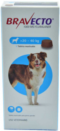 Antipulgas Bravecto Para Perros de 20kg a 40kg Antipulgas Bravecto Para Perros de 20kg a 40kg