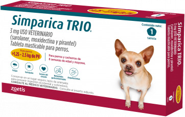 Simparica Trio Perros - 1.25 Kg a 2.5 Kg