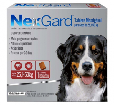 Antipulgas Nexgard Masticable XL - 25.1kg a 50kg Nexgard Antipulgas para perros de 25kg a 50kg