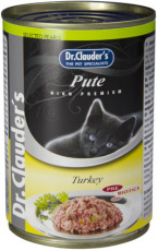 Alimento Húmedo para Gatos en Lata Dr. Clauder's Paté de Pavo