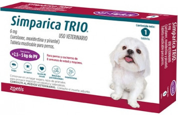 Simparica Trio - 2.5 Kg a 5 Kg