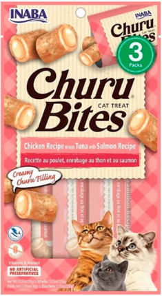 Churu Bites Chicken - Tuna whit Salmon Recipe Wraps 30g Churu Bites Chicken - Tuna whit Salmon Recipe Wraps 30g