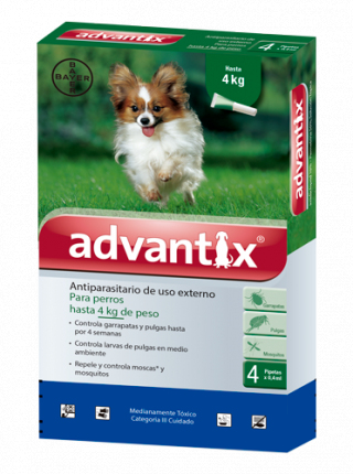 Antipulgas Advantix Pipeta 1ml - Perros hasta 4kg Antipulgas Advantix Pipeta 1ml - Perros hasta 4kg