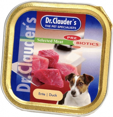 Alimento Húmedo para Perros Dr. Clauder's Pate Prebiótico Pato - 100g Para perro