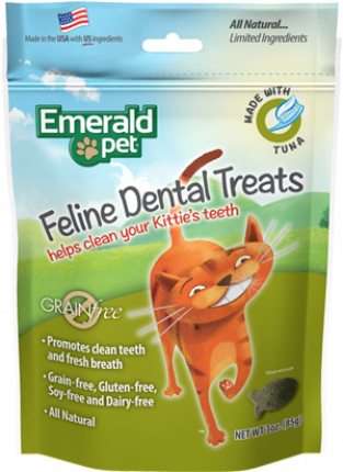 Emerald Pet Feline Dental Treats - Atún 85g Pet Cat Snack