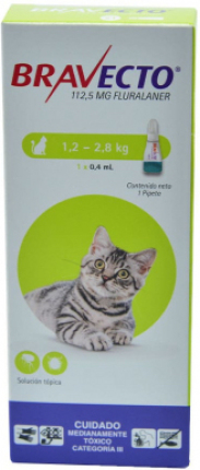 Bravecto Gato Pequeño 1.2 - 2.8kg Bravecto Gato Pequeño 1.2 - 2.8kg