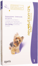 Antipulgas para Perros Revolution 12% para Perros de 2.6kg a 5kg - 0.25ml