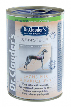 Alimento Húmedo para Perros en Lata Dr. Clauder's Sensible Salmón y Papa Imagen 1 Dr. Clauder's Lata Sensible Salmón y Papa